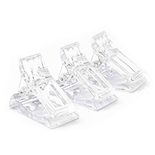 TCOTBE 10 Piece Nail Tips Clip, Plastic Transparent Finger Extension UV LED Builder,Poly Gel Quick Building Nail Tips Clip,Reusable Assitant Nail Clip Tool