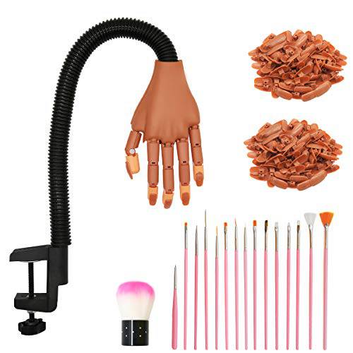 Practice Hand for Acrylic Nails, Nail Practice Hand, Nail Kits Professional Acrylic with Everything and Practice Hand for Nail Manicure, Nail Design, Art Supplies Manicure DIY Print Practice Tool