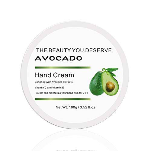 Felico Hand Cream, Anti Aging Avocado Hand Moisturizing Cream, Vitamin C Vitamin E for Dry Cracked Hands, Repair Skin of the Hands, Non-greasy Travel Care Lotion for Men and Women - 3.52 fl.oz