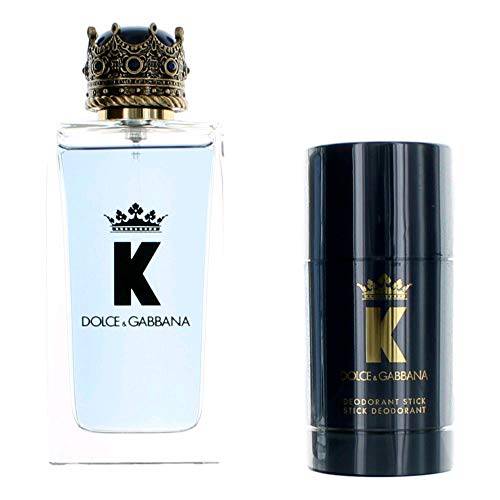 Dolce and Gabbana K Men 3.3oz EDT Spray, 2.6oz Deodorant Stick 2 Pc Gift Set