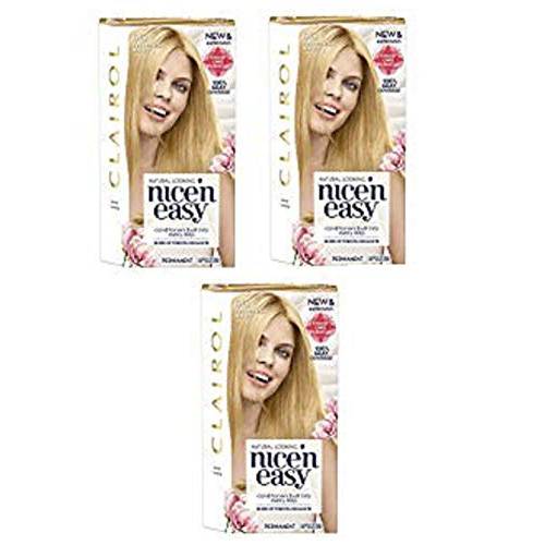 Clairol Nice’n Easy Permanent Hair Dye, 9G Light Golden Blonde Hair Color, Pack of 3