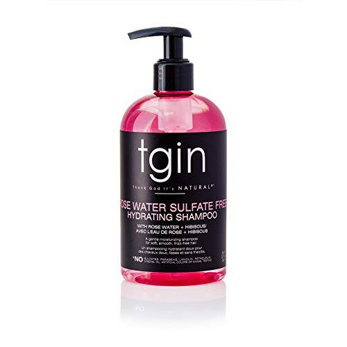 Thank God It’s Natural tgin Rose Water Sulfate-Free Hydrating Shampoo for Curls - Waves - Protective Styles - Low Porosity Hair - Fine hair 13oz