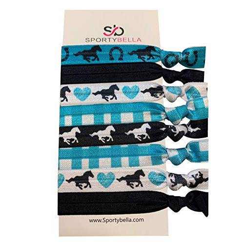 Infinity Collection Horse Hair Accessories, Horse Hair Ties, Cowgirl Hair Ties, No Crease Horse Hair Elastics Set, for Equestrian
