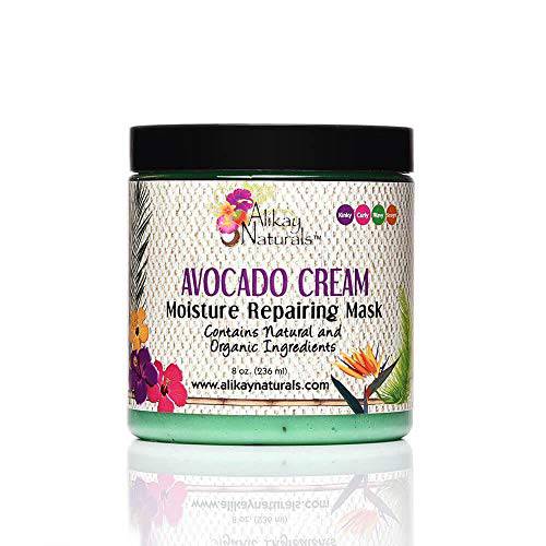 Alikay Naturals Avocado Cream Moisture Repairing Hair Mask having natural Peppermint, Avocado Oils 16 Ounce