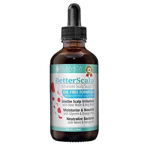 BetterScalp - Natural Scalp Support Remedy - All-Natural Liquid and Gentle, Non-Irritating Formula - Rose Water, Holy Basil, Neem & More