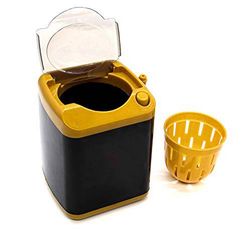 AUEAR, Makeup Brush Sponge Washing Machine Cleaner Device Plastic Automatic Cleaning (Black, Comes with Bucket)
