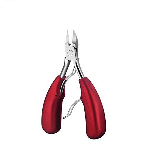 Toe Nail Clipper for Ingrown or Thick Toenails,Large Handle Toenails Trimmer and Best Nail Clipper+ Sharp Stainless Steel thick nails for seniors (red)