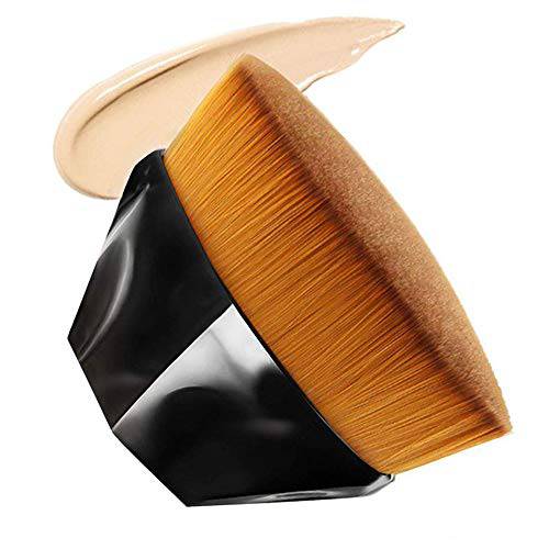 Fiezkaa Foundation Makeup Brush, Flat Top Kabuki Brush, Blending Brush for Liquid, Cream or Flawless Powder Cosmetics with Protective Case