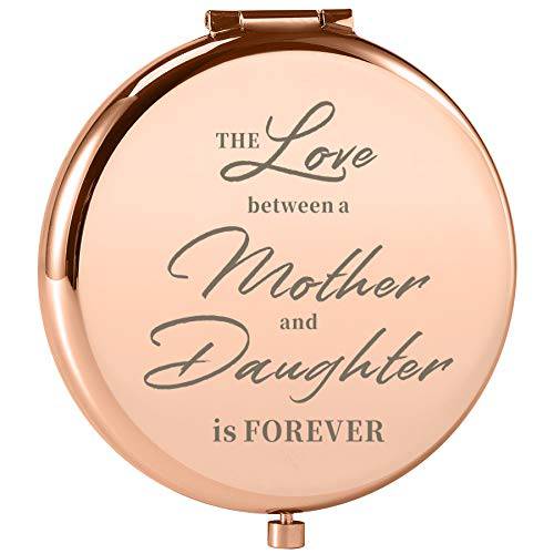 Dynippy Daughter Wife Girlfriend Sister Gifts Birthday Gift Ideas Engraved Rose Gold Compact Mirror with Inspirational Quotes for Birthday Wedding Gift Special Celebration - You are My Sunshine