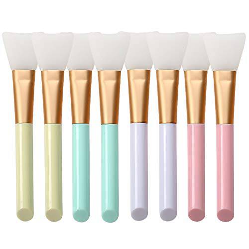8PCS Silicone Face Mask Brush, Borogo Mask Beauty Tool Soft Silicone Facial Mud Mask Applicator Brush Hairless Body Lotion And Body Butter Applicator Tools