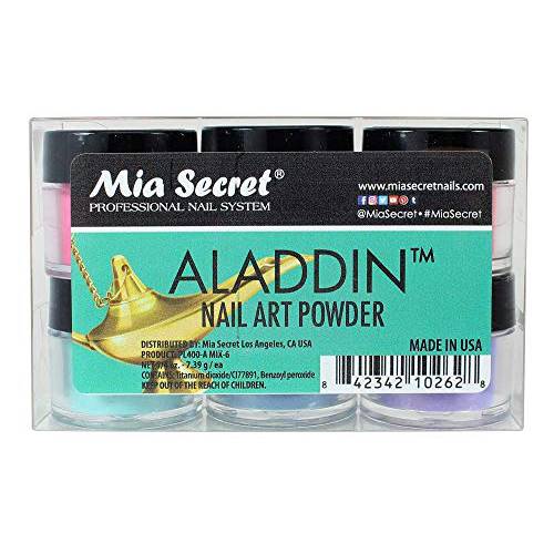 Mia Secret Nail Art Powder ALADDIN Collections, ¼ oz. Set of 6 colors