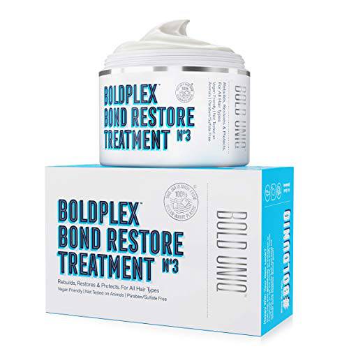 BoldPlex 3 Hair Mask - Deep Conditioner Protein Treatment for Dry, Damaged Hair - Conditioning Moisturizer Products for Curly, Bleached, or Frizzy Hair - Vegan & Cruelty Free - 6.76 Fl Oz