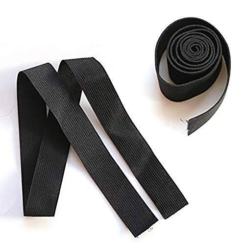 BTWTRY 8PCS Elastic Bands Wig Accessories for Making Wigs/Lace Frontal/Lace Closure 2.5cm Width (8pcs, Black)