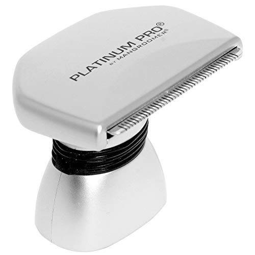 Platinum Pro by MANGROOMER - New Back Hair Shaver Complete Attachment Head with Shock Absorber Neck and 1.8 Inch Blade Design