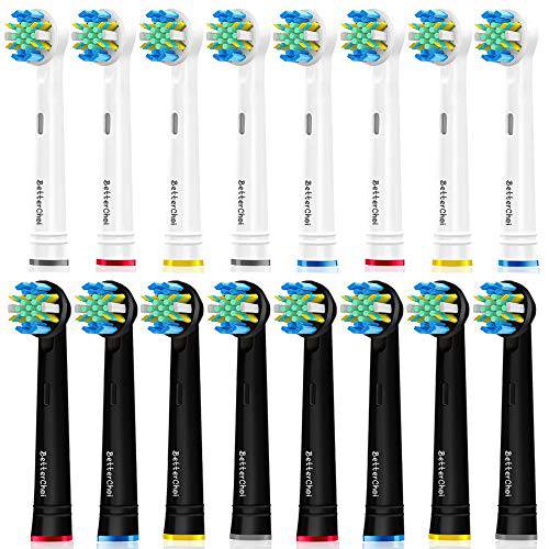 8 Pack Charcoal Relpacement Brush Heads Compatible with Oral B Electric Toothbrush, Making with Active Charcoal Bristles