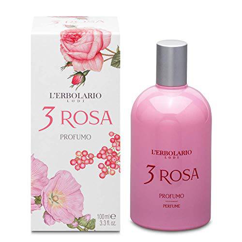 L’Erbolario 3 Rosa - Romantic And Feminine Fragrance For Every Woman - Three Admirable Fragrant Notes Of Provence Rose, Peruvian Pepper And Hollyhock - Offers A Seductive Accent - 3.3 fl. Oz EDP Spray