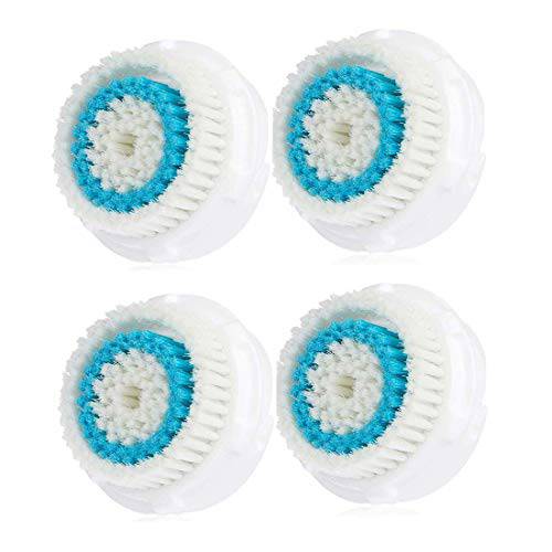 Compatible Replacement Facial Cleansing Brush, Skin Brightening Face Brush, Deep Pore Facial Brush Heads, Face Brush Head Replacement as Facial Cleaning Tool for Clogged and Enlarged Pores(4-Pack)