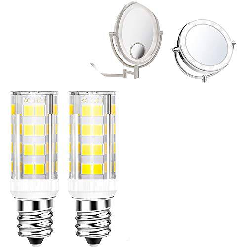 2Pack 4W LED Bulb for Cosmetic Vanity Makeup Mirror with Single Double Sided Lighted Magnification | Double-Side Illuminated Magnification Mirror Replacement Bulb (Warm White)