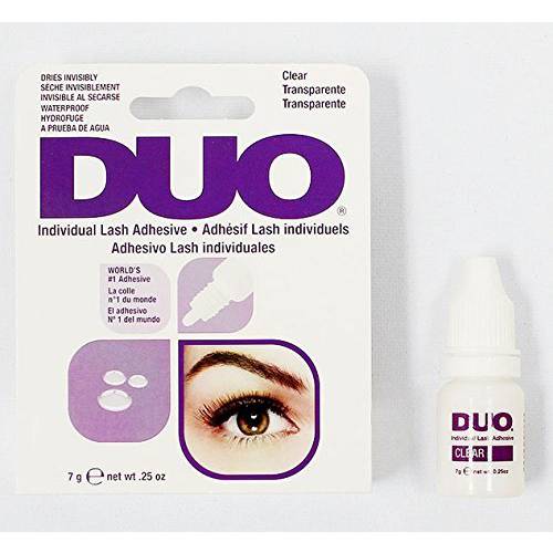 DUO Individual Lash Adhesive, for False Individual Lashes, Clear, 0.25 oz, 1-Pack