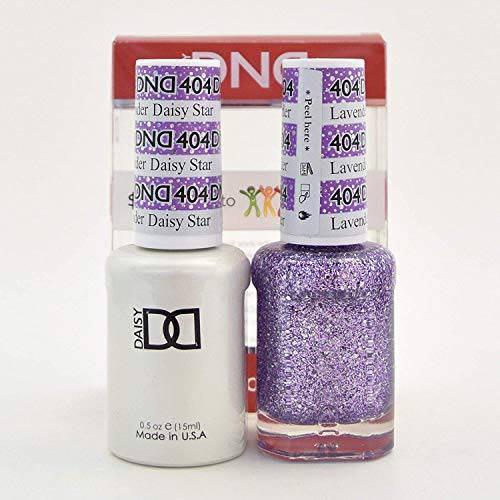 DND *Duo Gel* (Gel & Matching Polish) Glitter Set 404 - Lavender Daisy Star