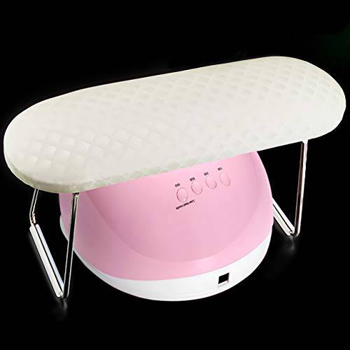 Nail Arm Rest, Hand Rest for Nail Microfiber Soft Leather Manicure Nail Rest with Non-slip, WOLINSPRING Professional Hand Pillow Cushion Table Desk Station for Nail Techs Use (White)