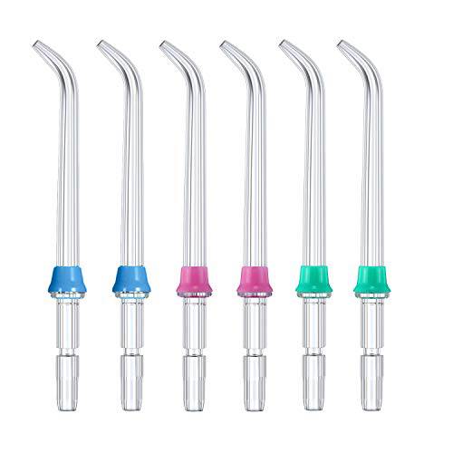 Replacement Classic Jet Tips Compatible With Waterpik Water Flossers and Other Brand Oral Irrigators, Flosser Refill Replacement Heads, Classic Jet Nozzle Accessories (6-Pack)
