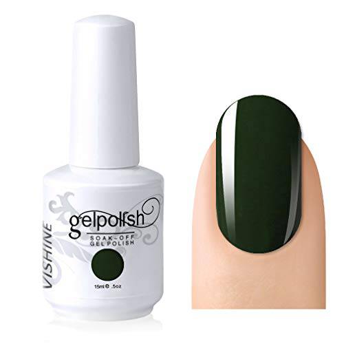 Vishine Gelpolish Professional UV LED Soak Off Varnish Color Gel Nail Polish Manicure Salon Army Green(1436)
