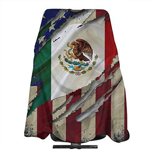 Haircut Cape Proud Mexican American Flag Barber Supplies Tool Set Salon Hair Cutting Cloth Apron Cape Hairstylist Hairdressing Capes 55 X 66 In