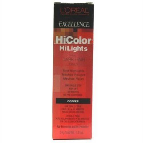 Loreal Excel Hicolor Hilights Copper 1.2oz (3 Pack)