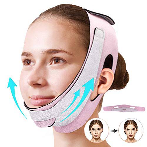 VINAIDA Reusable Double Chin Reducer- V Line Mask -Double Chin Remover-Facial Slimming Chin Strap-Chin Up Mask Face Lifting Belt V Shaped Slimming Face Mask