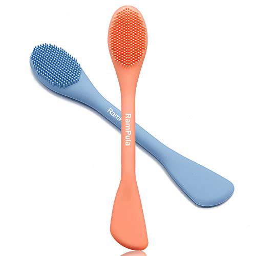 RamPula Silicone Face Mask Brush, Face Scrubber For Gentle Exfoliating & Hairless Moisturizers Applicator Tools for Apply Mud, Clay, Charcoal Mixed Mask, Cream, Lotion