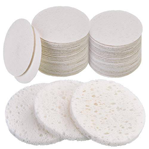 60 Count Facial Sponges for Estheticians Compressed Face Sponge Natural Cleaning Sponge for Facial Cleaning, Makeup Removal