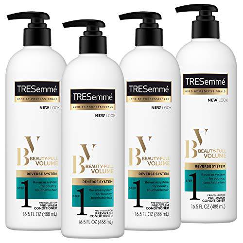 TRESemmé Pre-Wash Conditioner, Beauty Full Volume, 16.5 oz(Pack of 4)