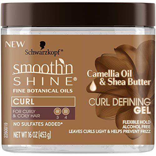 Smooth ’n Shine Curl Defining Gel for Curly Hair, 16 Ounces