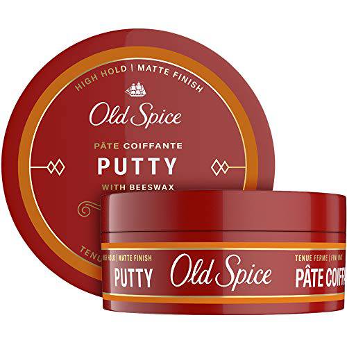 Old Spice Hair Styling Putty for Men, High Hold Matte Finish, 2.22 Oz Each, Twin Pack, NEW Formula