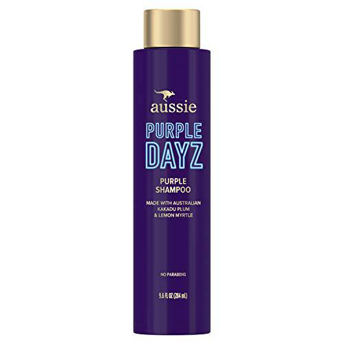 Aussie Purple Shampoo, Brighten Natural and Color-Treated Blonde Hair, Australian Kakadu Plum & Lemon Myrtle, 9.6 Oz