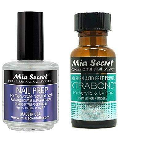 Mia Secret Professional Nail Prep pH Balance Dehydrator & XtraBond Acid-Free Primer 0.5 oz +