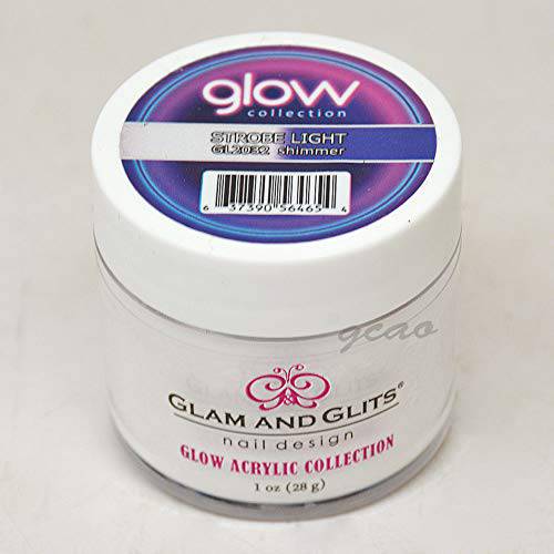 Glam and Glits ACRYLIC Glow in the Dark Nail Powder - Strobe Light 2032