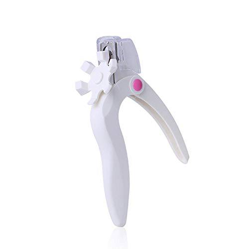 FVVMEED Nail Art Nail Edge Clipper Cutter, Nail Edge Clipper Cutter Acrylic Gel, Stainless Steel False Nails Cutter, Adjustable Nail Tip Cutter, French Manicure Edge Trimmer Pedicure Salon Tool