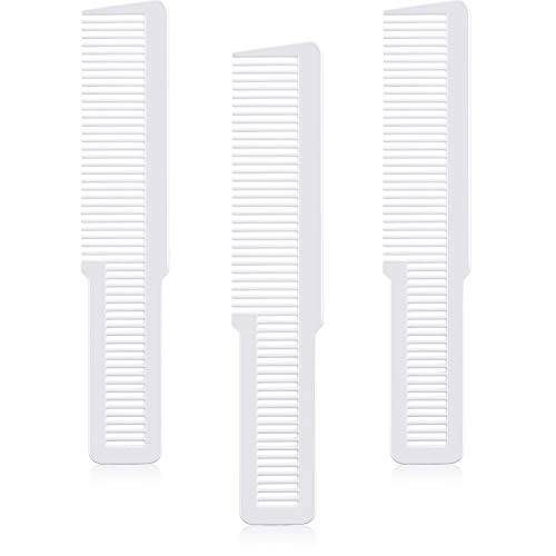 Potchen 3 Pieces Clipper Cutting Comb, Styling Comb, Barber Blending Styling Hair Comb, Heat Resistant Hair Cutting Combs for Barbershops, Households, Men and Women (White)
