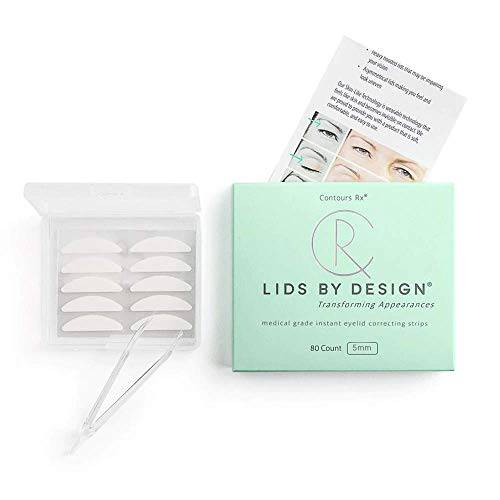 LIDS BY DESIGN (5mm) Eyelid Correcting Strips Heavy Hooded, Droopy Lids for Moderate Lift, 80 count