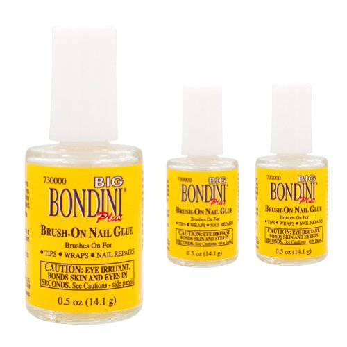 Big Bondini Brush-On Nail Glue .5oz (PACK OF 3)