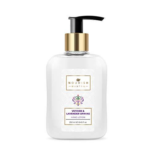 NOURISH MANTRA Vetiver And Lavender Upayas Hand Lotion | Soft and Smooth Hands with Lightweight Moisturization 250ml