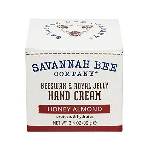 ORIGINAL HONEY ALMOND Beeswax Hand Cream by Savannah Bee Company - 3.4 Ounce Jar