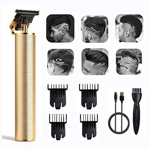 Professional Hair Clippers for Men, Cordless Zero Gapped T-blade Barber Trimmers Electric Hair Trimmer Close Cutting Kit for Mens Baldheaded Detail Beard Ornate Shaver Barbershop