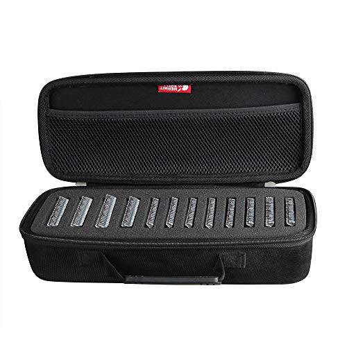 Hermitshell Hair Clipper Guard Blade Case Holder - Hard Travel Carrying Storage Holds 12 Blades