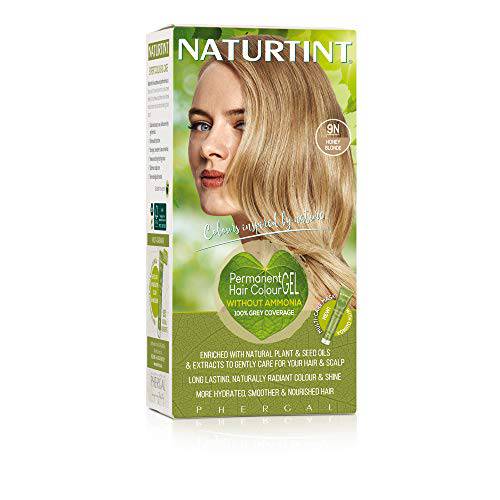 Naturtint Permanent Hair Color, 9N Honey Blonde, Plant Enriched, Ammonia Free, Long Lasting Gray Coverage and Radiante Color, Nourishment and Protection