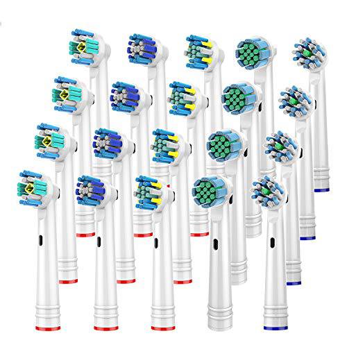 Brush Heads Replacement Compatiable for Oral b Barun,Electric Toothbrush Heads with Dupont Bristles Contain Precision,Floss,Cross,3D Clean Compatible with Oral-B 7000/Pro 1000/9600/ 5000/3000/8000