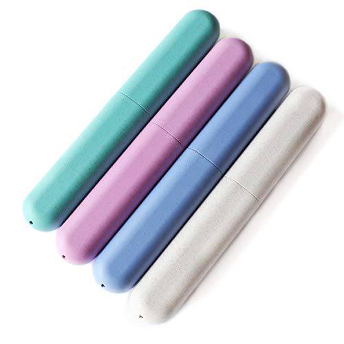 4 Pack Travel Toothbrush Case Portable Toothbrush Holder Toothbrush Travel Containers for Travel Business Trip Home Camping School
