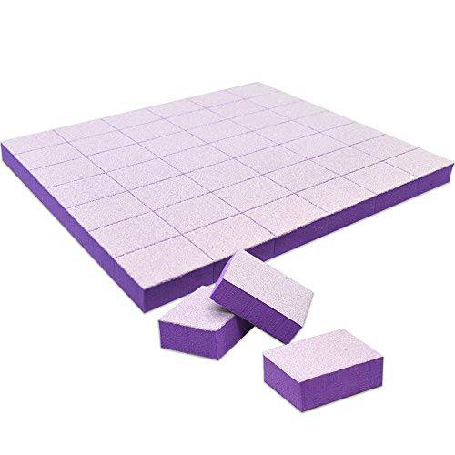 Tachibelle 150 pcs Purple Mini Buffer Blocks Double-Sided (Pack of 150 (Purple))